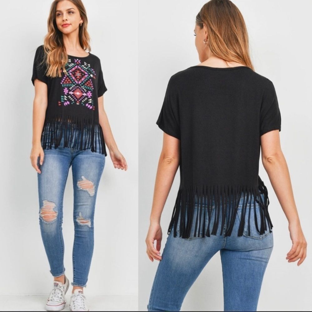 Threadzwear Boho Fringe Top - Picture 3 of 3